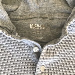 Michael Kors Shirts - Michael Kors Gray/White Striped Pullover Top Michael Kors Shirts - Michael Kors Gray/White Striped Pullover Top